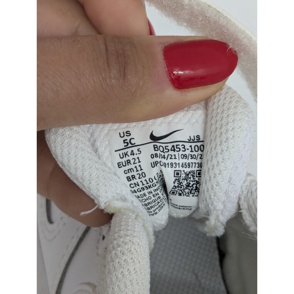 NIKE AIR FORCE 1 LOW RISE WHITE/WHITE SNEAKERS SHOES UNISEX  SIZE 5C TODDLER - Picture 5 of 6